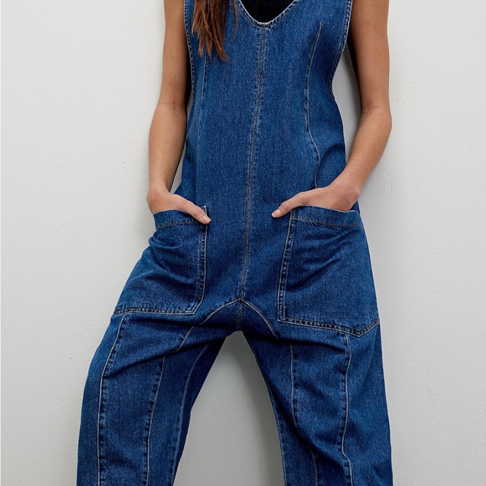 Free People “High Roller” jumpsuit - Overalls Relaxed Fit